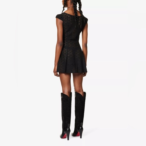 MIRROR PALAIS Maria scoop-neck lace woven mini dress - Picture 6 of 6